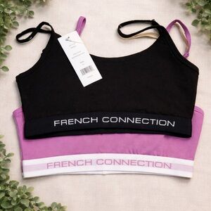 FCUK French Connection Crop Top Bralette Set